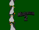 Disegno Madagascar 2 Pinguino pitturato su MELMA