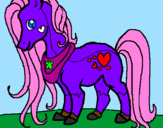 Disegno Pony pitturato su maria aurora