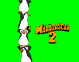 Disegno Madagascar 2 Pinguino pitturato su intero 007