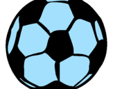 Disegno Pallone da calcio pitturato su Forza Napoli