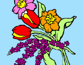 Disegno Mazzo di fiori pitturato su MELITA gianmrco
