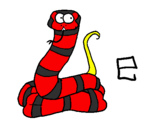 Disegno Serpente  pitturato su bowser