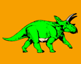 Disegno Triceratops pitturato su gianmarco