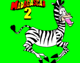 Disegno Madagascar 2 Marty pitturato su zebra estefany zaldana