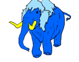 Disegno Mammuth II pitturato su maxi