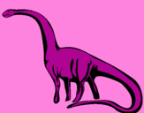 Disegno Mamenchisauro  pitturato su maria jose