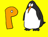 Disegno Pinguino pitturato su Tasya