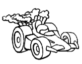 Disegno Auto di Formula 1  pitturato su formula uno