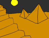 Disegno Piramidi pitturato su francesco