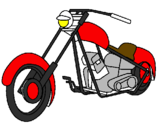 Disegno Motocicletta pitturato su enrico