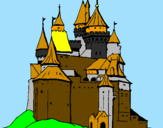 Disegno Castello medievale  pitturato su Federico