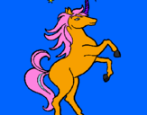 Disegno Unicorno pitturato su BEATRICE