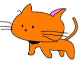 Disegno Cucciolo di gatto  pitturato su gattino bello