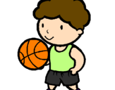 Disegno Giocatore di pallacanestro  pitturato su Lili
