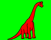 Disegno Branchiosauro  pitturato su simon e