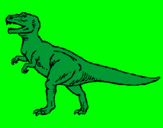 Disegno Tyrannosaurus Rex  pitturato su VINCENZO