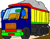 Disegno Camion da carico  pitturato su giovanni sannino