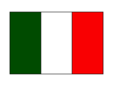 Disegno Romania pitturato su bandiera italiana