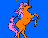 Disegno Unicorno pitturato su alìce