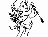 Disegno Cupido  pitturato su lupita