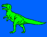 Disegno Tyrannosaurus Rex  pitturato su maia