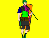 Disegno Soldato romano  pitturato su vincenzo
