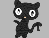 Disegno Mummia gatto scaraboechio pitturato su 007