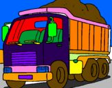 Disegno Camion da carico  pitturato su ALESSIO