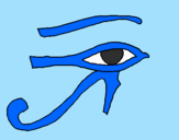 Disegno Occhio di Horus  pitturato su sdehfrgr