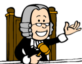 Disegno Giudice pitturato su giudice