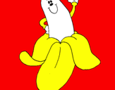 Disegno Banana pitturato su kiki