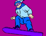 Disegno Snowboard pitturato su elsa