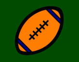 Disegno Pallone da calcio americano II pitturato su LORENZO