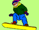Disegno Snowboard pitturato su matteoantonio