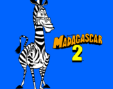 Disegno Madagascar 2 Marty pitturato su silvia