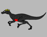 Disegno Velociraptor  pitturato su ALBERTO T