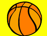 Disegno Pallone da pallacanestro pitturato su GIULIA   COLOMBO