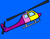 Disegno Elicottero giocattolo pitturato su ale