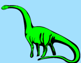 Disegno Mamenchisauro  pitturato su RAY