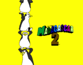 Disegno Madagascar 2 Pinguino pitturato su alibobo