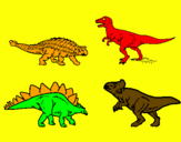Disegno Dinosauri di terra  pitturato su nicholas