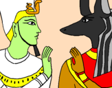 Disegno Ramses e Anubis pitturato su DVXVGS
