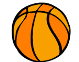 Disegno Pallone da pallacanestro pitturato su ignazio