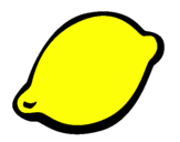 Disegno Limone II pitturato su limón amarillo