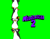 Disegno Madagascar 2 Pinguino pitturato su loris