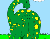 Disegno Dinosauri pitturato su Federico