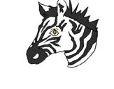 Disegno Zebra II pitturato su Inverno notte del 25