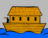 Disegno Arca di Noè  pitturato su ARES