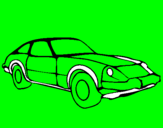 Disegno Auto sportiva  pitturato su tullio