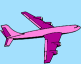 Disegno Aeroplano  pitturato su giulia